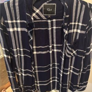 Rails Gray & White Plaid Button-Up Shirt
